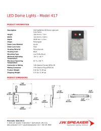 Product Spec Sheet